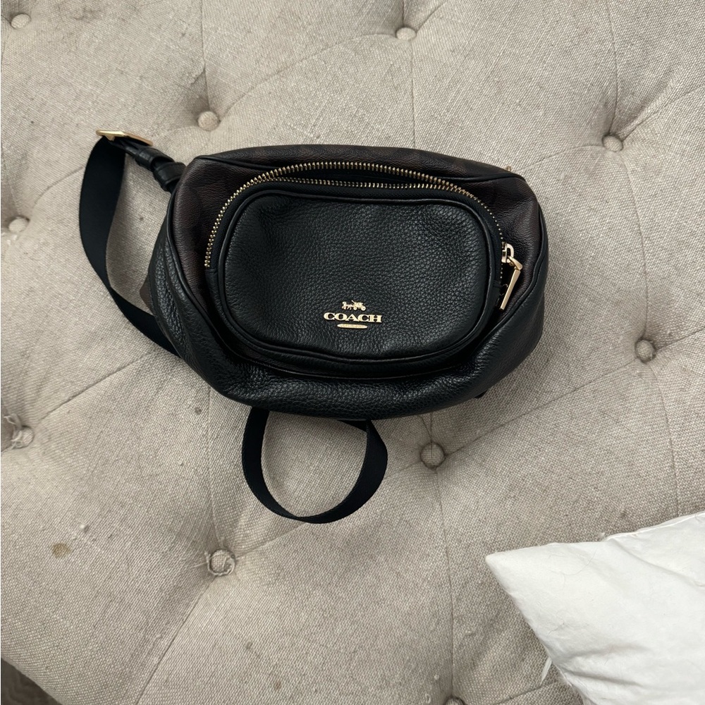 Coach Monogram Leather Sling Bag